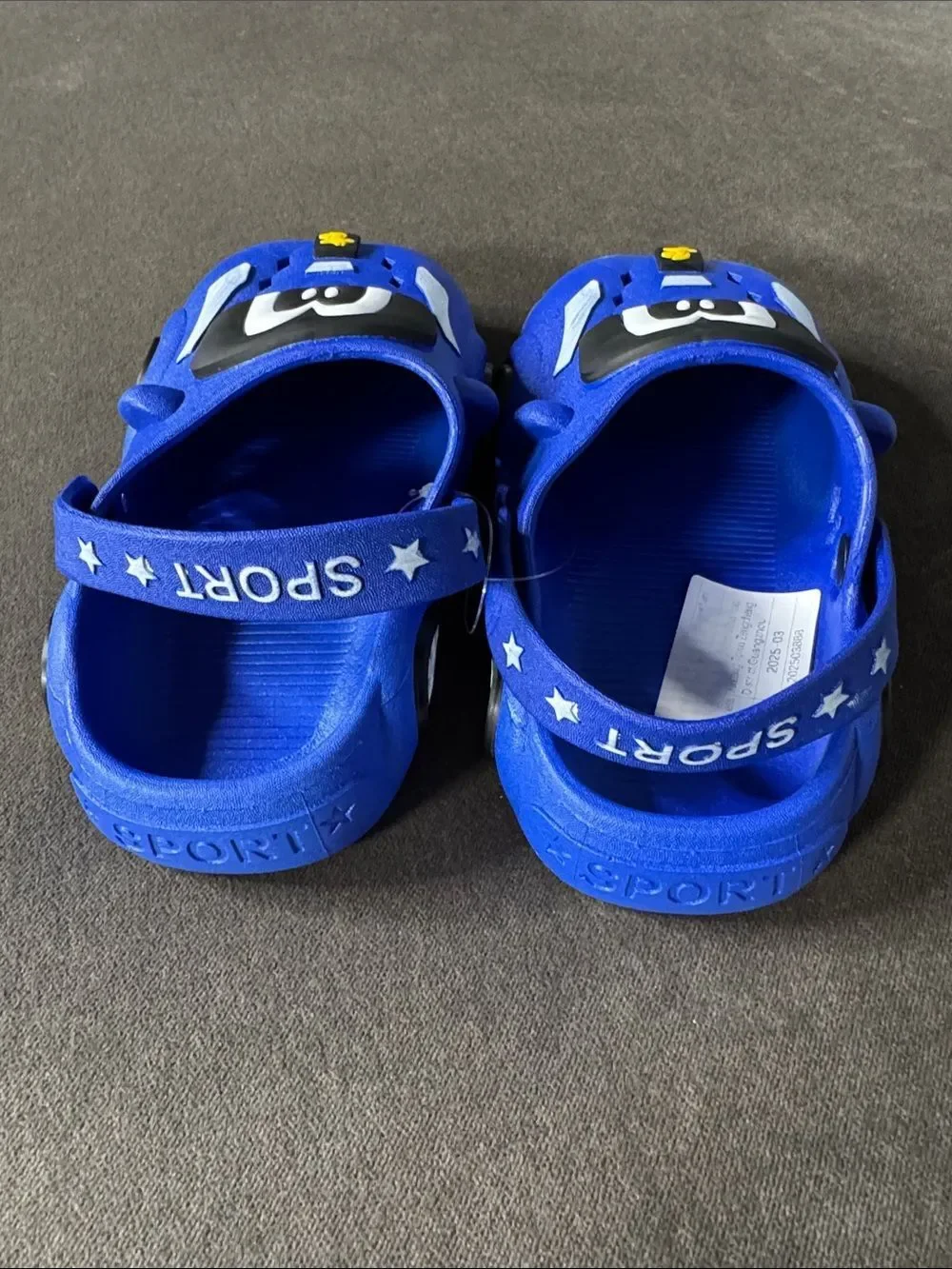 Kids Blue Car Character Slip-On Clogs EU 27-28  U.S. 10-11 NEW